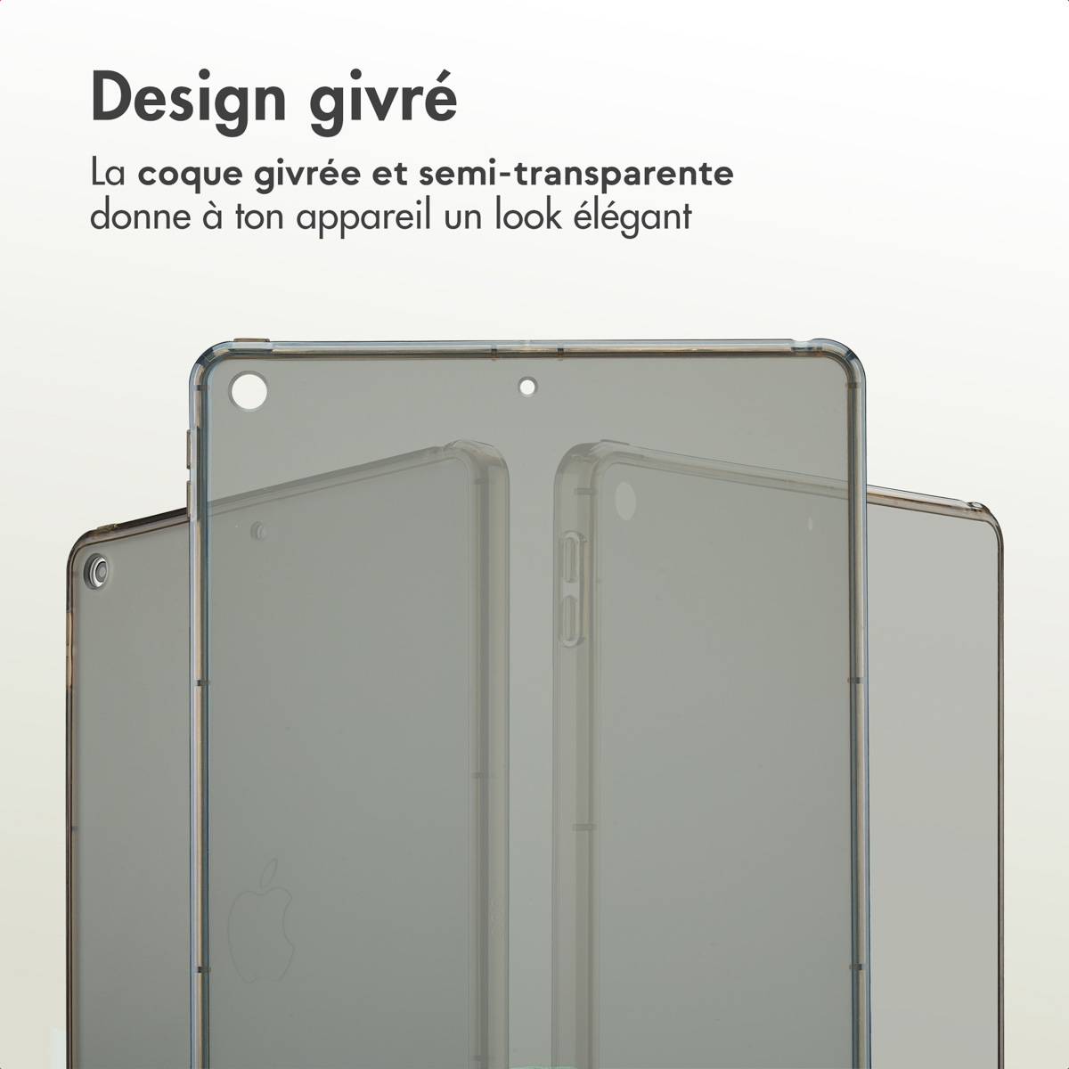 Accezz Frosted Backcover Apple iPad 9 (2021) 10.2 inch / iPad 8 (2020) 10.2 inch / iPad 7 (2019) 10.2 inch - Zwart - Afbeelding 6