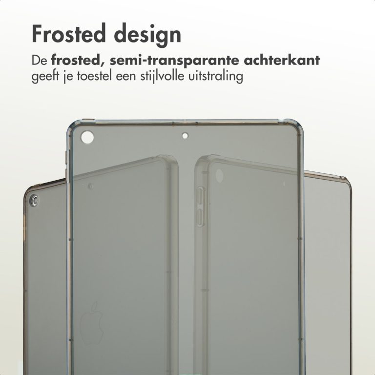 Accezz Frosted Backcover Apple iPad 9 (2021) 10.2 inch / iPad 8 (2020) 10.2 inch / iPad 7 (2019) 10.2 inch - Zwart - Afbeelding 5