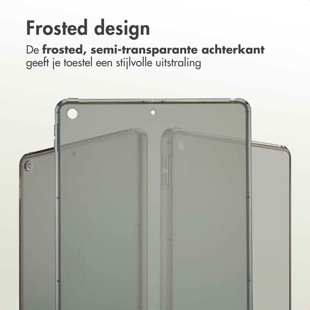 Accezz Frosted Backcover Apple iPad 9 (2021) 10.2 inch / iPad 8 (2020) 10.2 inch / iPad 7 (2019) 10.2 inch - Zwart - Afbeelding 4