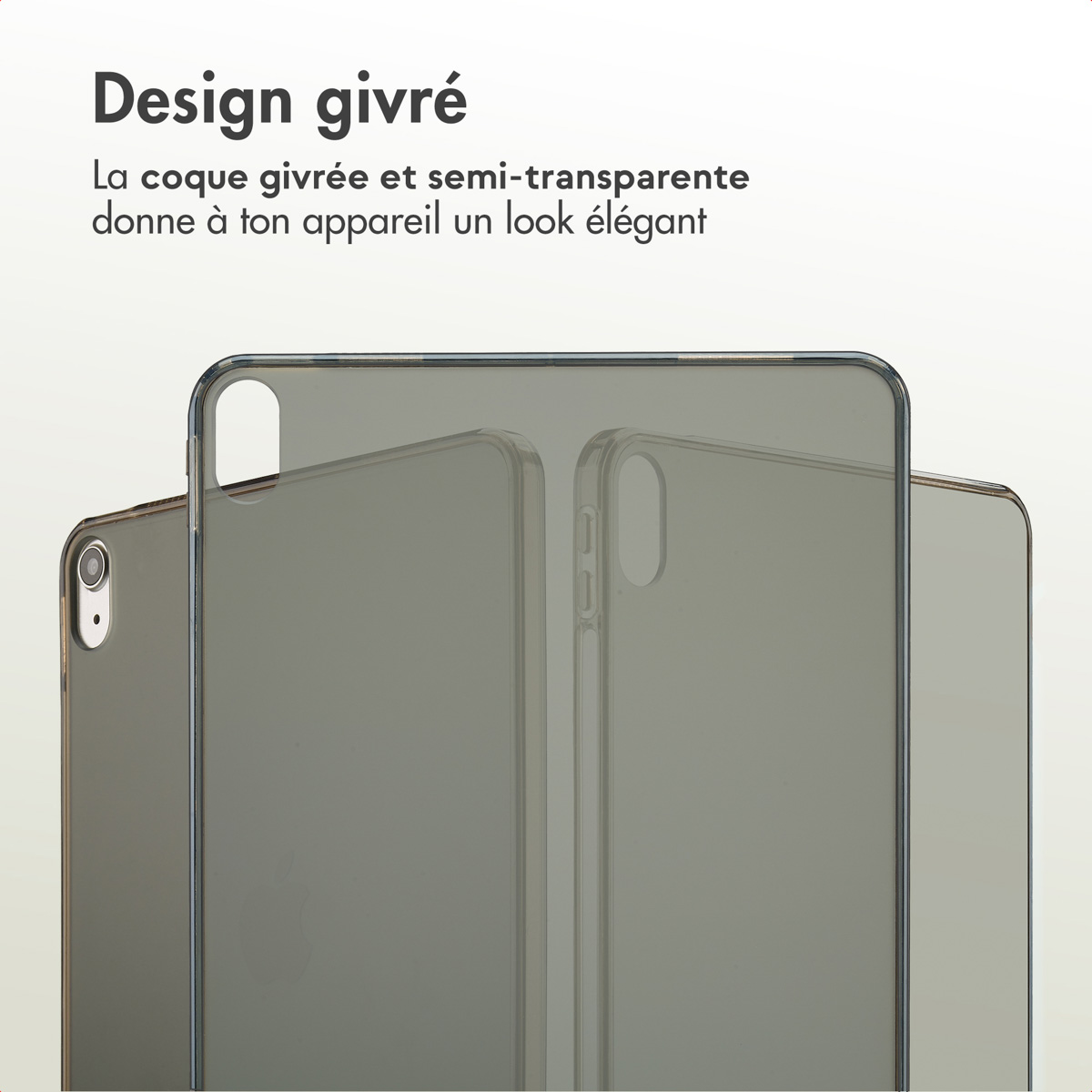 Accezz Frosted Backcover Apple iPad Air 11 inch (2025) M3 / (2024) M2 / Air 5 (2022) / Air 4 (2020) - Zwart - Afbeelding 6