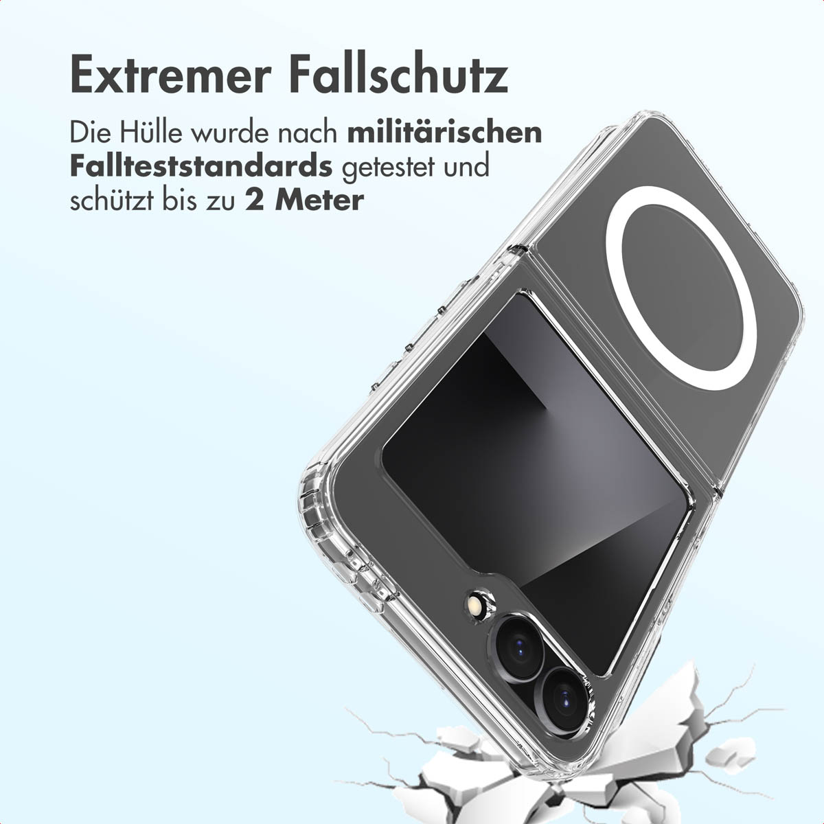 Accezz Xtreme Impact Backcover Samsung Galaxy Z Flip 7 FE - Transparant - Afbeelding 5