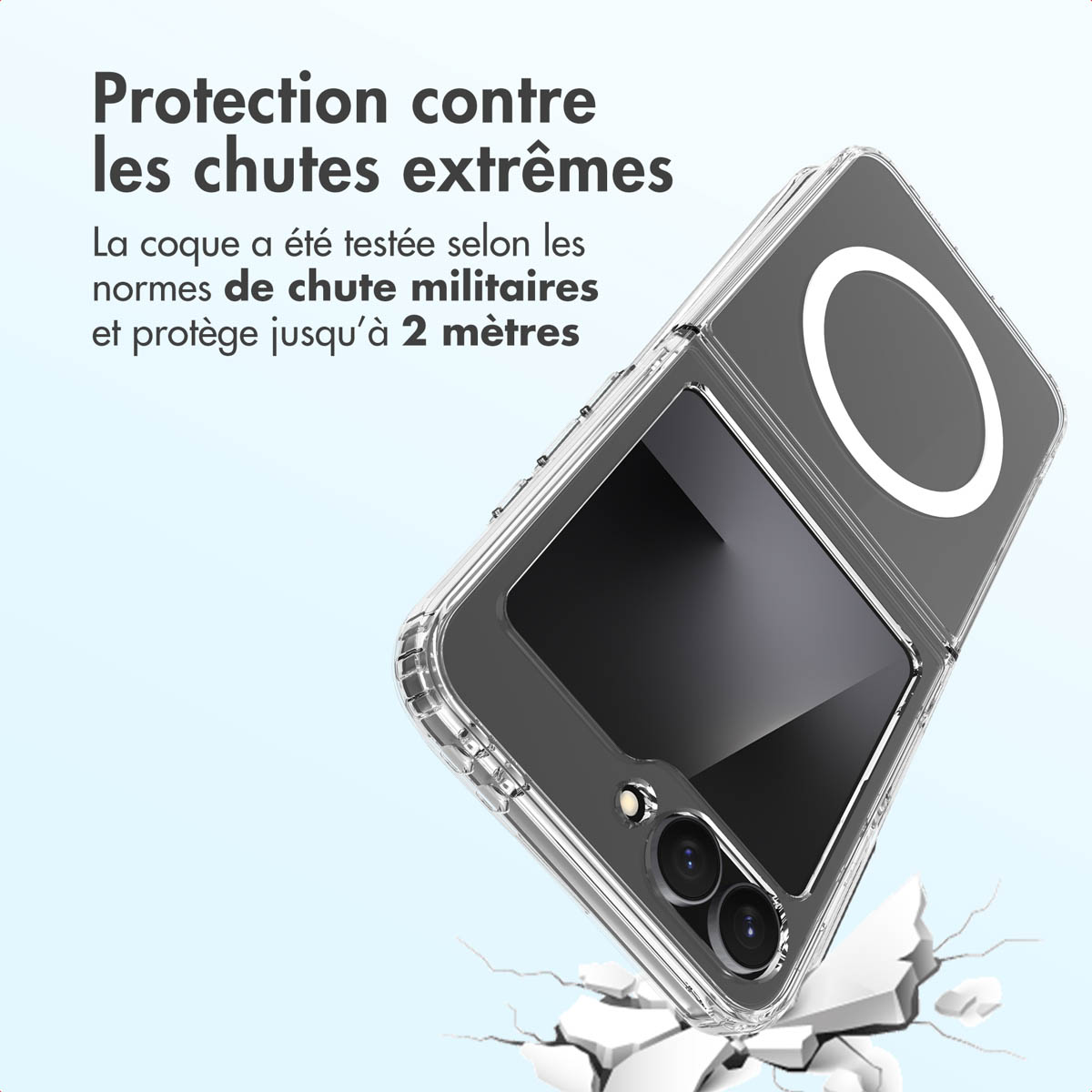 Accezz Xtreme Impact Backcover Samsung Galaxy Z Flip 7 FE - Transparant - Afbeelding 6