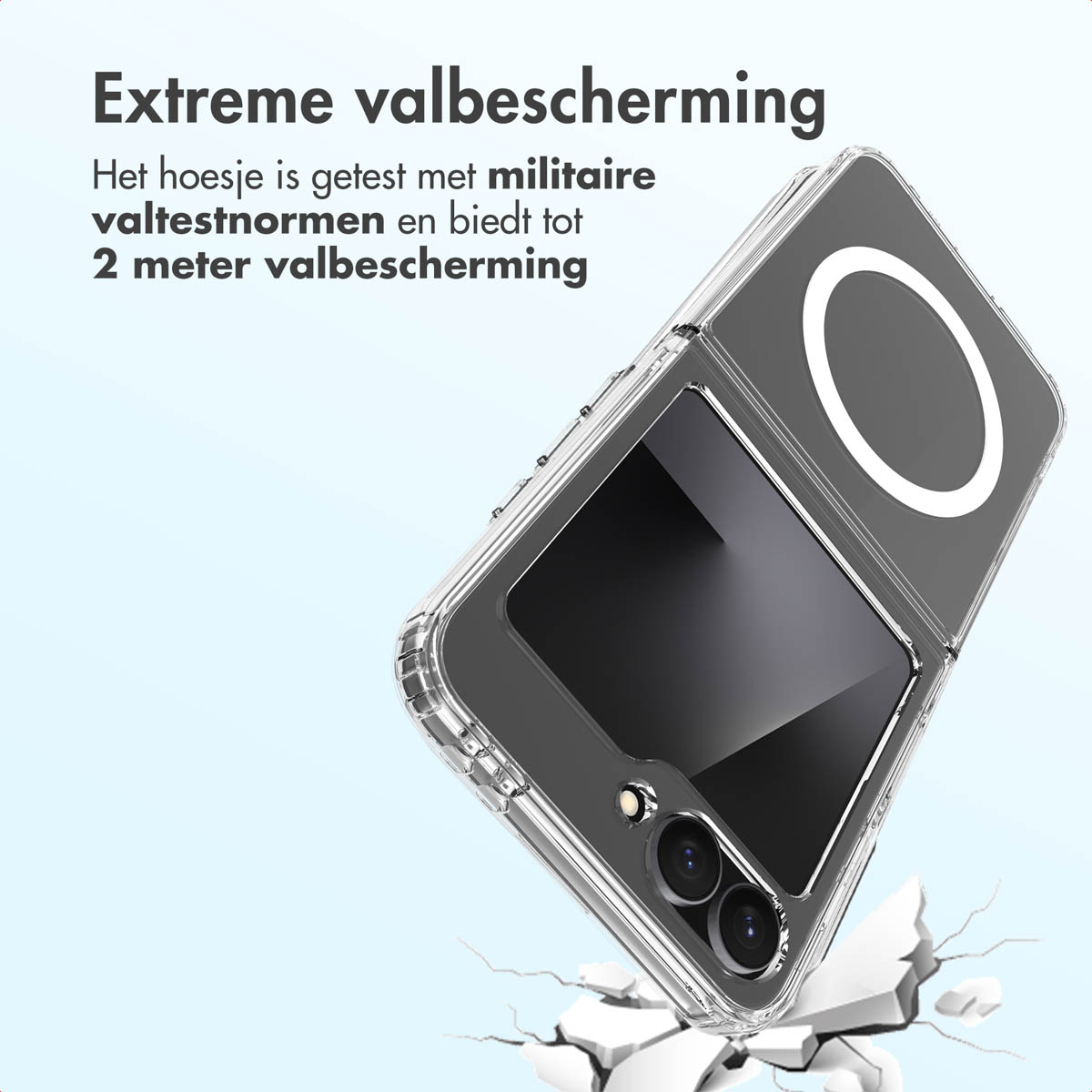 Accezz Xtreme Impact Backcover Samsung Galaxy Z Flip 7 FE - Transparant - Afbeelding 4