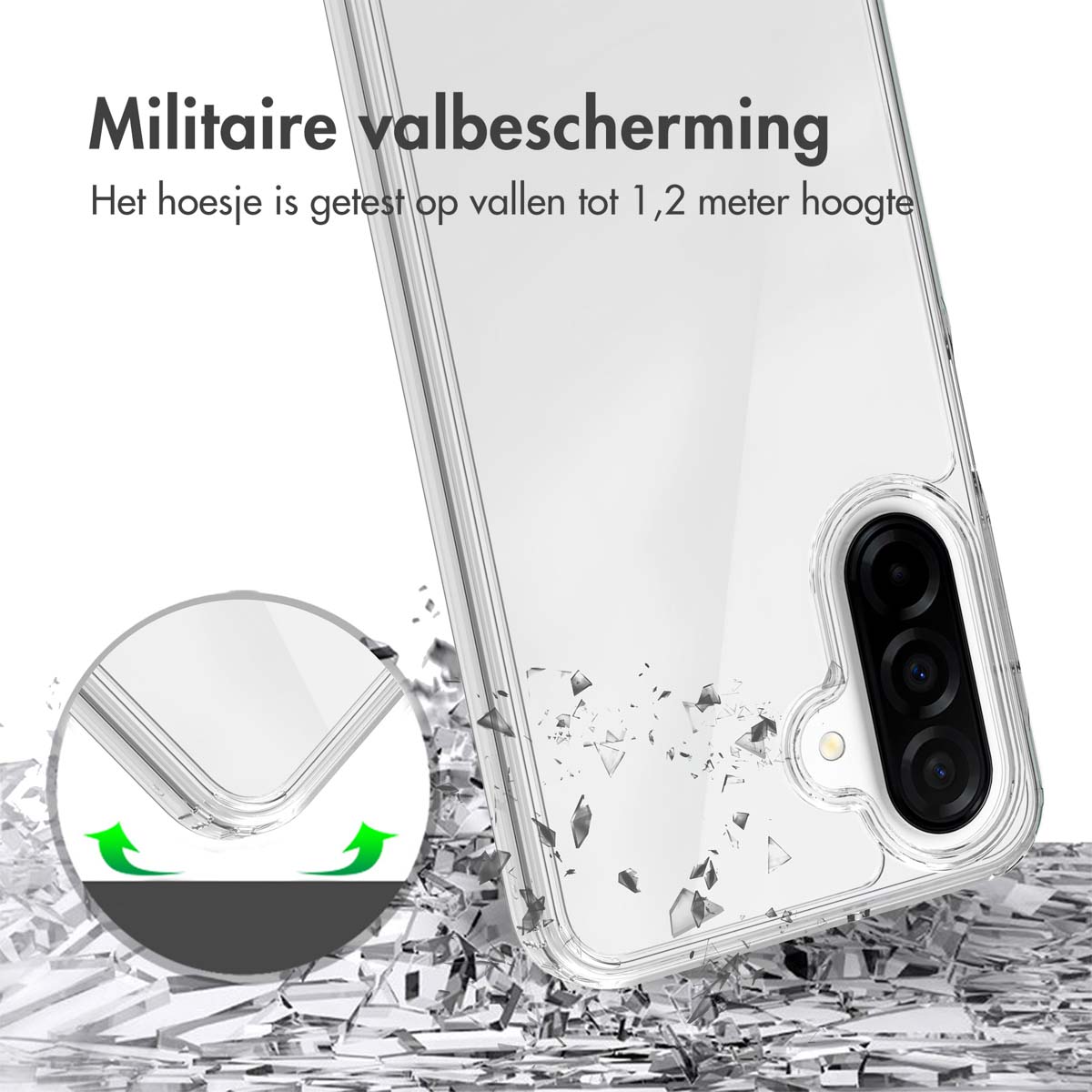 Accezz Xtreme Impact Backcover Samsung Galaxy A17 - Transparant - Afbeelding 4