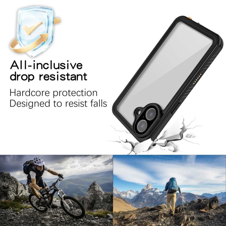 Redpepper Dot Plus Waterproof Backcover Apple iPhone 17 - Zwart - Afbeelding 3