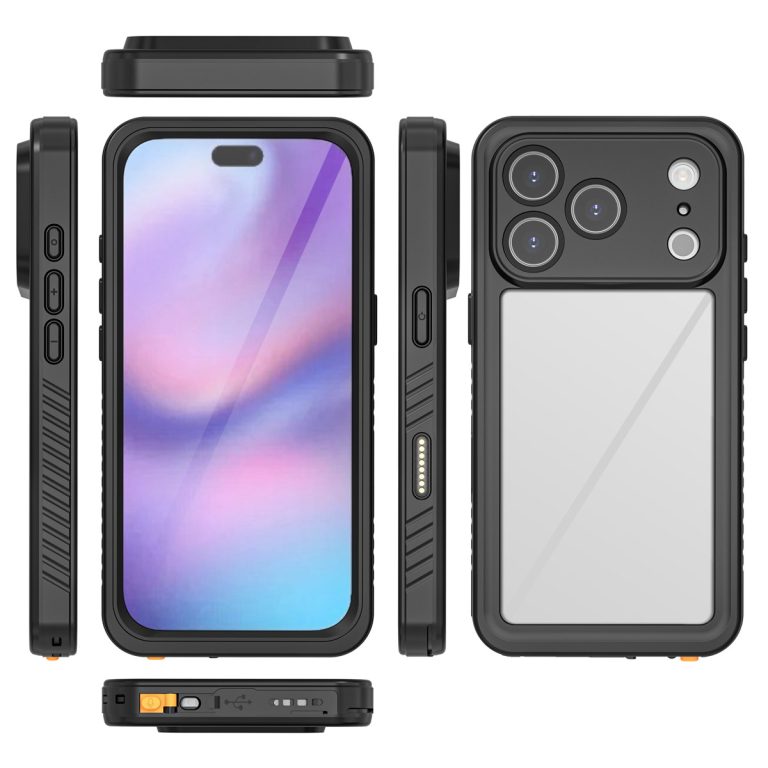 Redpepper Dot Plus Waterproof Backcover Apple iPhone 17 Pro - Zwart - Afbeelding 10