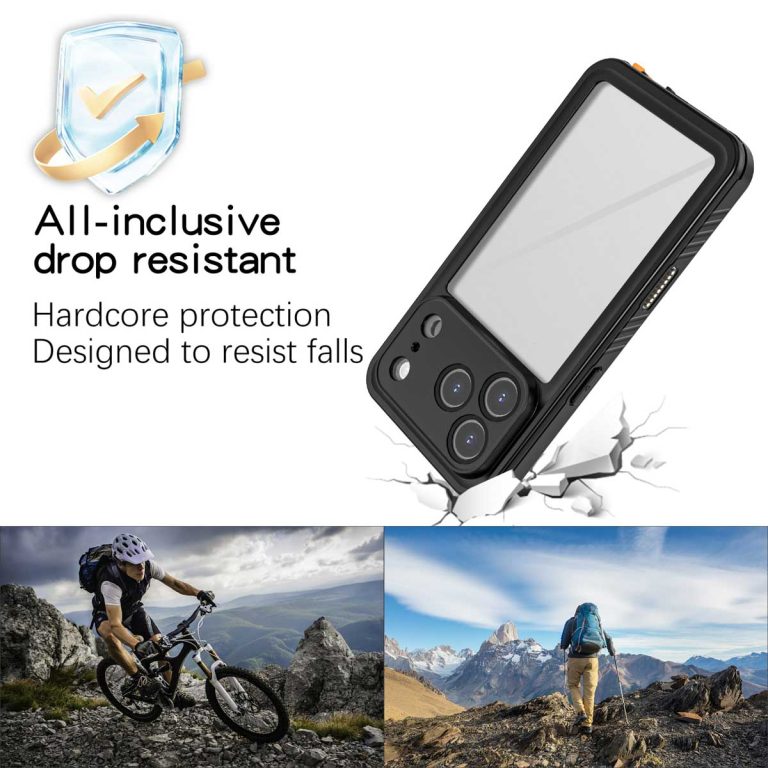 Redpepper Dot Plus Waterproof Backcover Apple iPhone 17 Pro - Zwart - Afbeelding 9