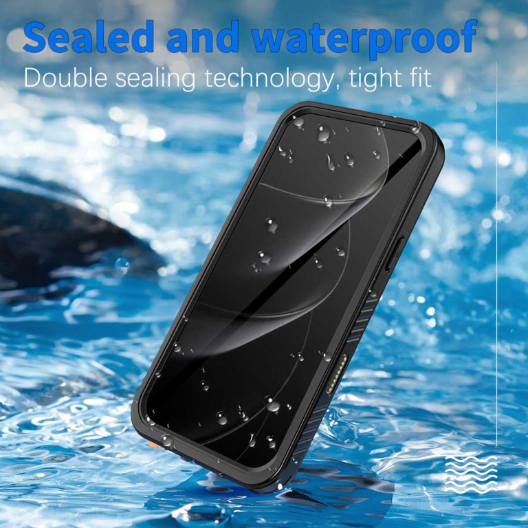 Redpepper Dot Plus Waterproof Backcover Apple iPhone 17 Pro Max - Zwart - Afbeelding 8