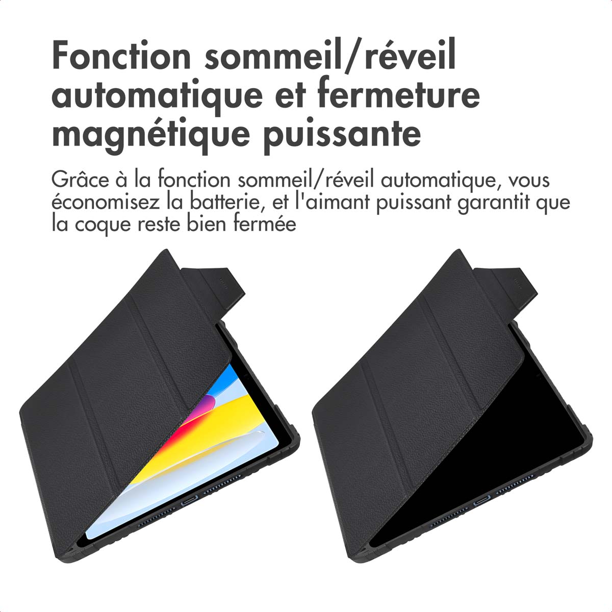 Accezz Rugged Trifold Bookcase Apple iPad 11 (2025) 11 inch A16 / iPad 10 (2022) 10.9 inch - Zwart - Afbeelding 10