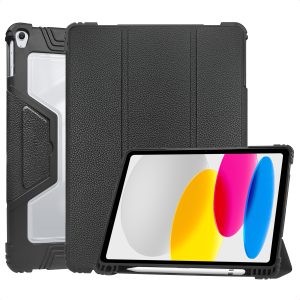 Accezz Rugged Trifold Bookcase Apple iPad 11 (2025) 11 inch A16 / iPad 10 (2022) 10.9 inch - Zwart