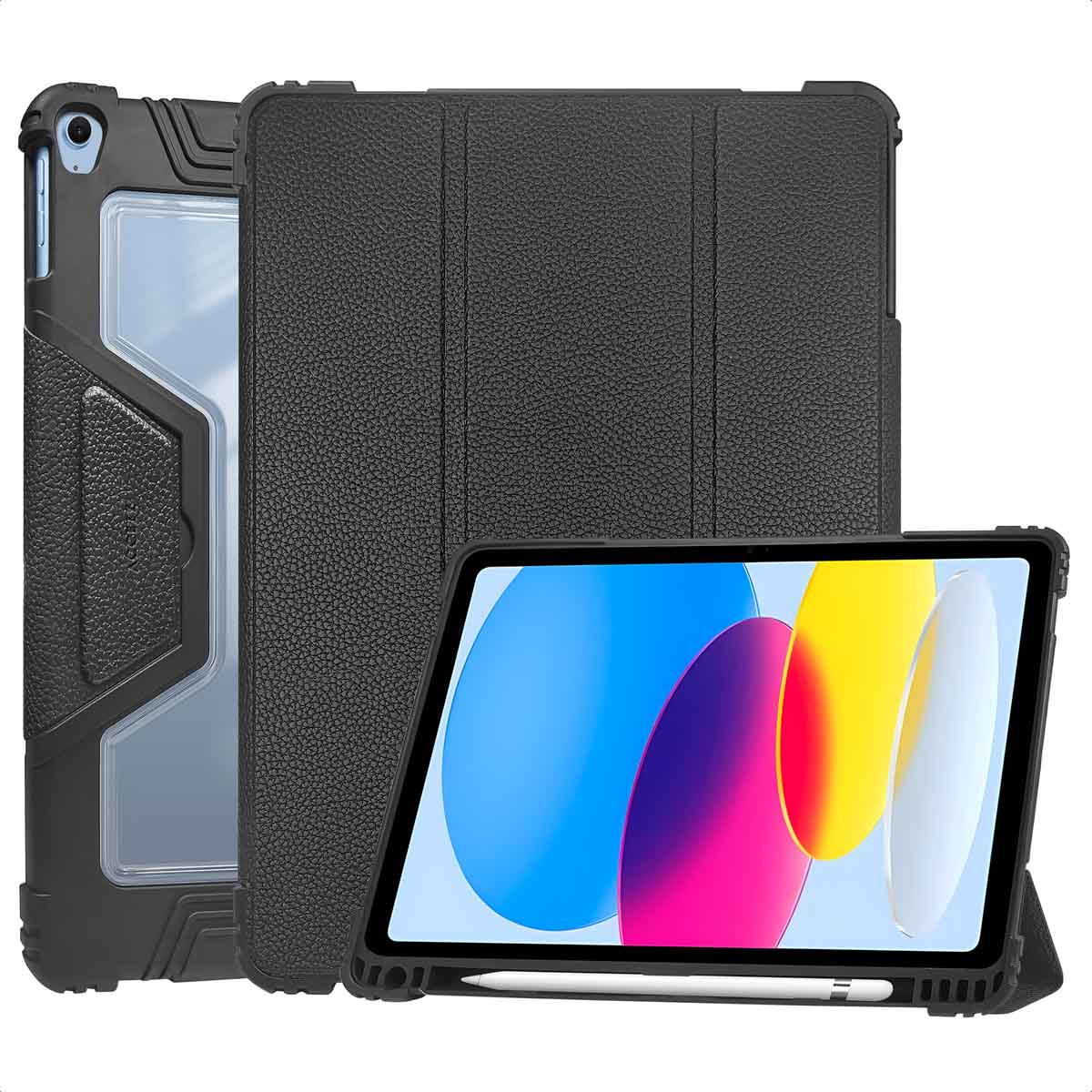Accezz Rugged Trifold Bookcase Apple iPad 11 (2025) 11 inch A16 / iPad 10 (2022) 10.9 inch - Zwart - Afbeelding 2