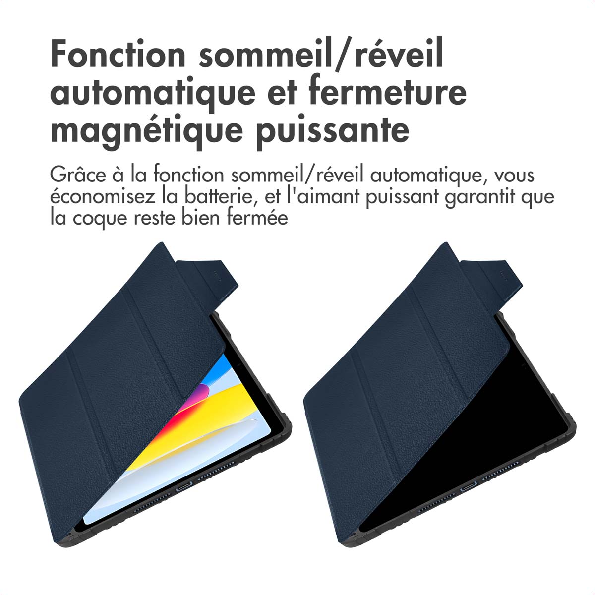 Accezz Rugged Trifold Bookcase Apple iPad 11 (2025) 11 inch A16 / iPad 10 (2022) 10.9 inch - Donkerblauw - Afbeelding 10