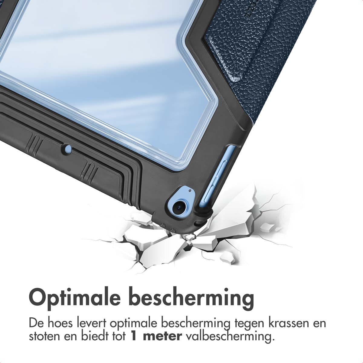 Accezz Rugged Trifold Bookcase Apple iPad 11 (2025) 11 inch A16 / iPad 10 (2022) 10.9 inch - Donkerblauw - Afbeelding 8