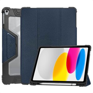 Accezz Rugged Trifold Bookcase Apple iPad 11 (2025) 11 inch A16 / iPad 10 (2022) 10.9 inch - Donkerblauw