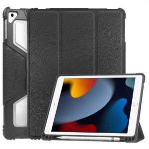 Accezz Rugged Trifold Bookcase Apple iPad 9 (2021) 10.2 inch / iPad 8 (2020) 10.2 inch / iPad 7 (2019) 10.2 inch - Zwart