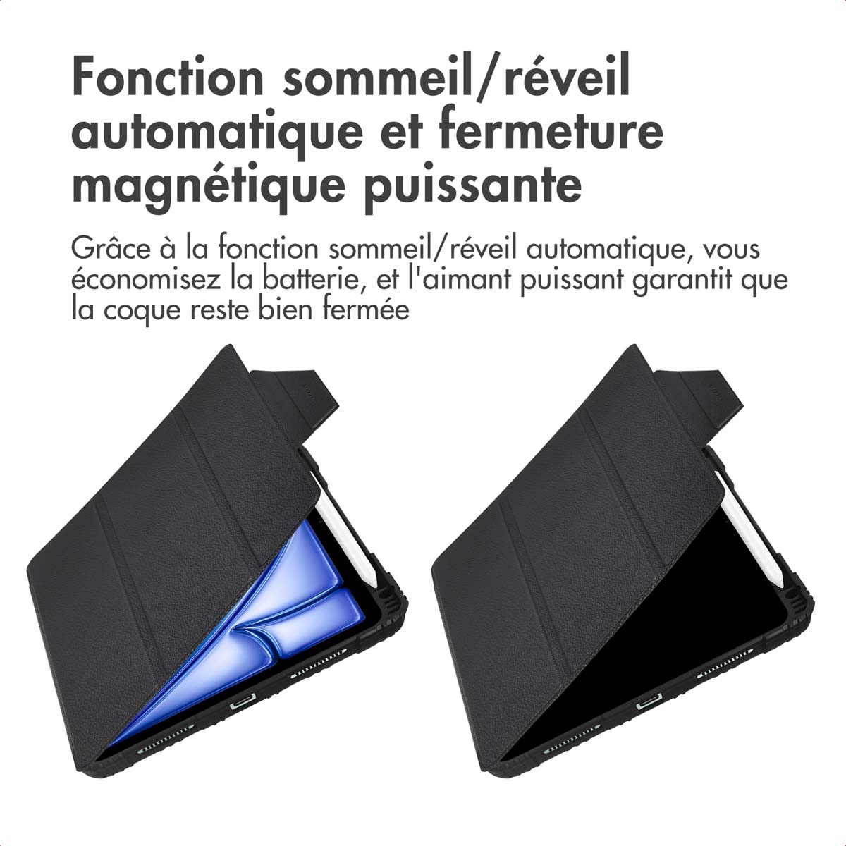 Accezz Rugged Trifold Bookcase Apple iPad Air 11 inch (2025) M3 / (2024) M2 / Air 5 (2022) / Air 4 (2020) - Zwart - Afbeelding 10