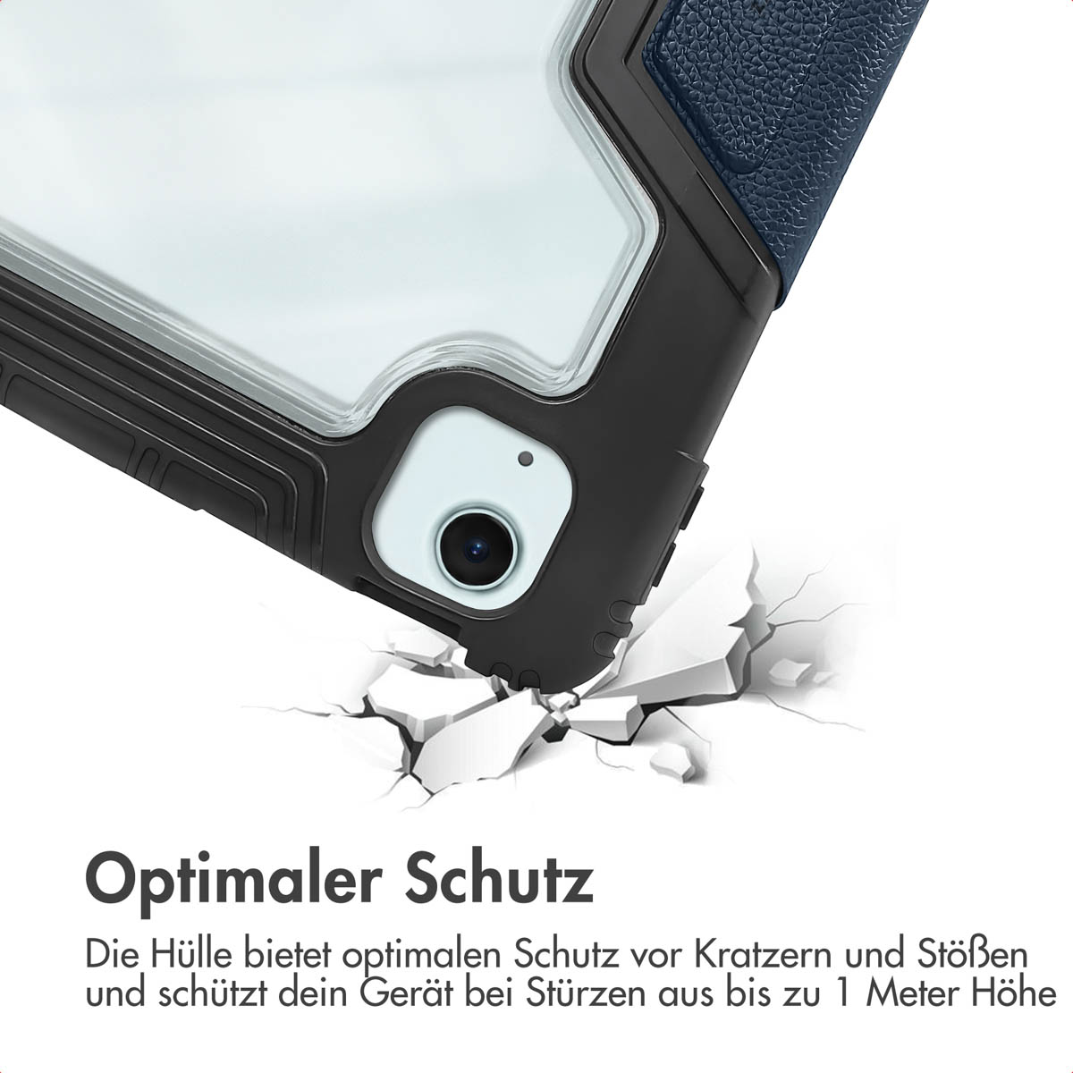 Accezz Rugged Trifold Bookcase Apple iPad Air 11 inch (2025) M3 / (2024) M2 / Air 5 (2022) / Air 4 (2020) - Donkerblauw - Afbeelding 7