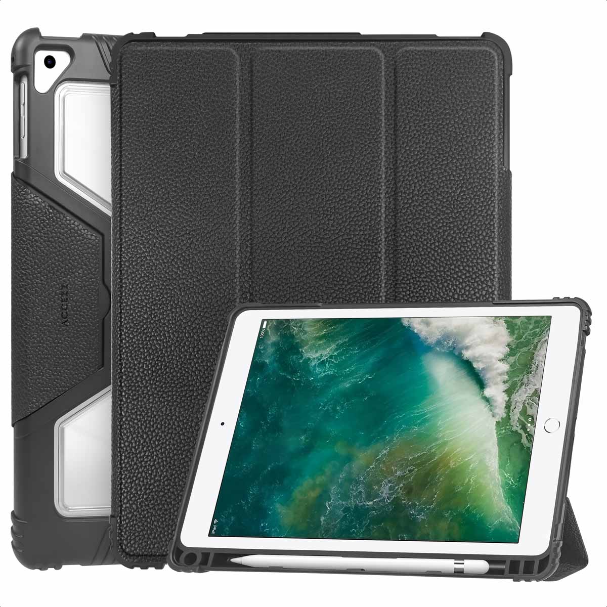 Accezz Rugged Trifold Bookcase Apple iPad 6 (2018) 9.7 inch / iPad 5 (2017) 9.7 inch / Air 2 (2014)/Air 1 (2013) - Zwart - Afbeelding 3
