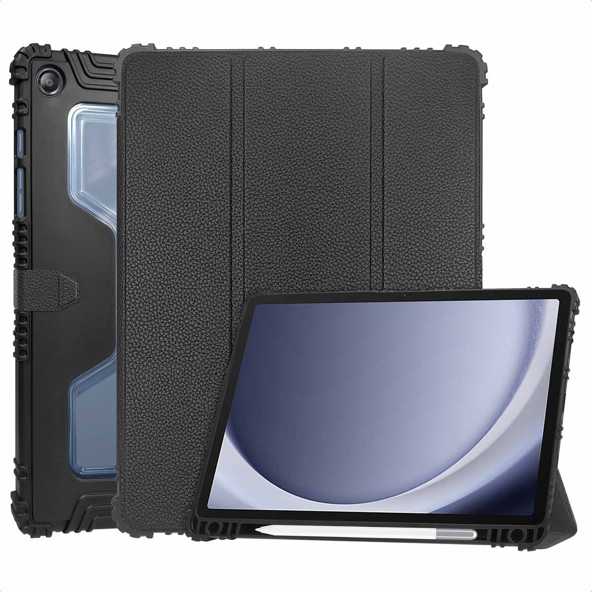 Accezz Rugged Trifold Bookcase Samsung Galaxy Tab A11 Plus / A9 Plus - Zwart - Afbeelding 4
