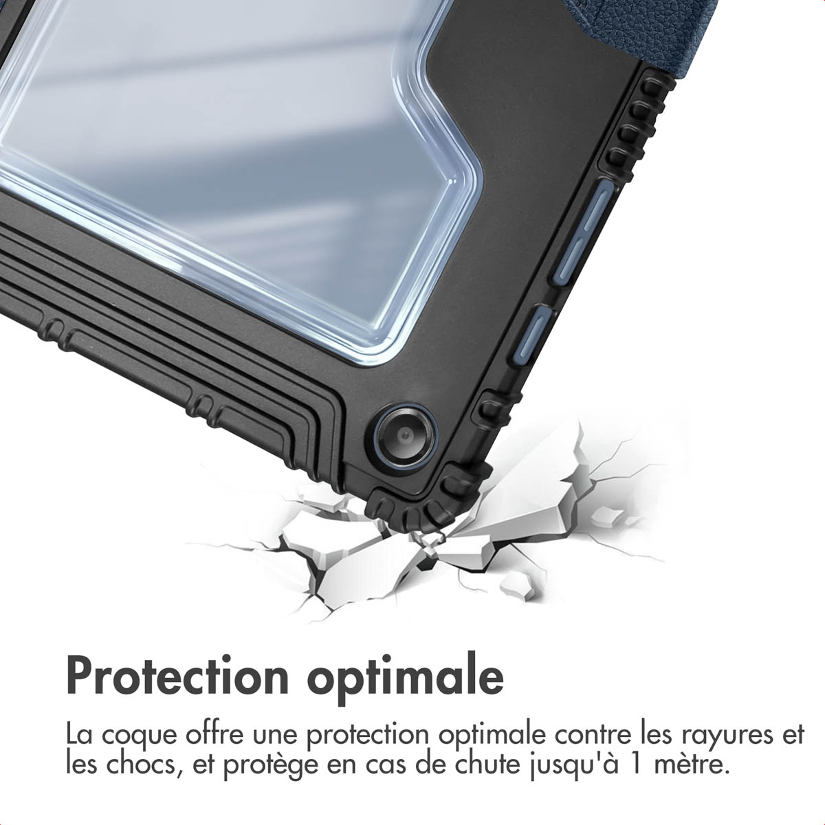 Accezz Rugged Trifold Bookcase Samsung Galaxy Tab A11 Plus / A9 Plus - Donkerblauw - Afbeelding 8