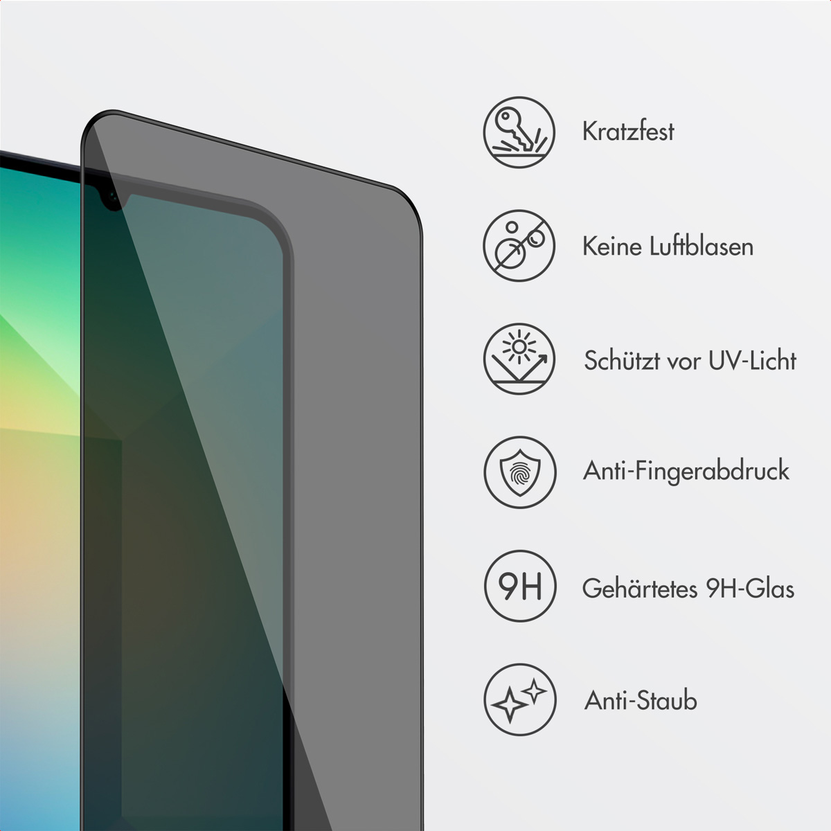 Accezz Gehard Glas Privacy Screenprotector + Applicator Samsung Galaxy A16 (4G/5G) / A17 (5G) - Afbeelding 10