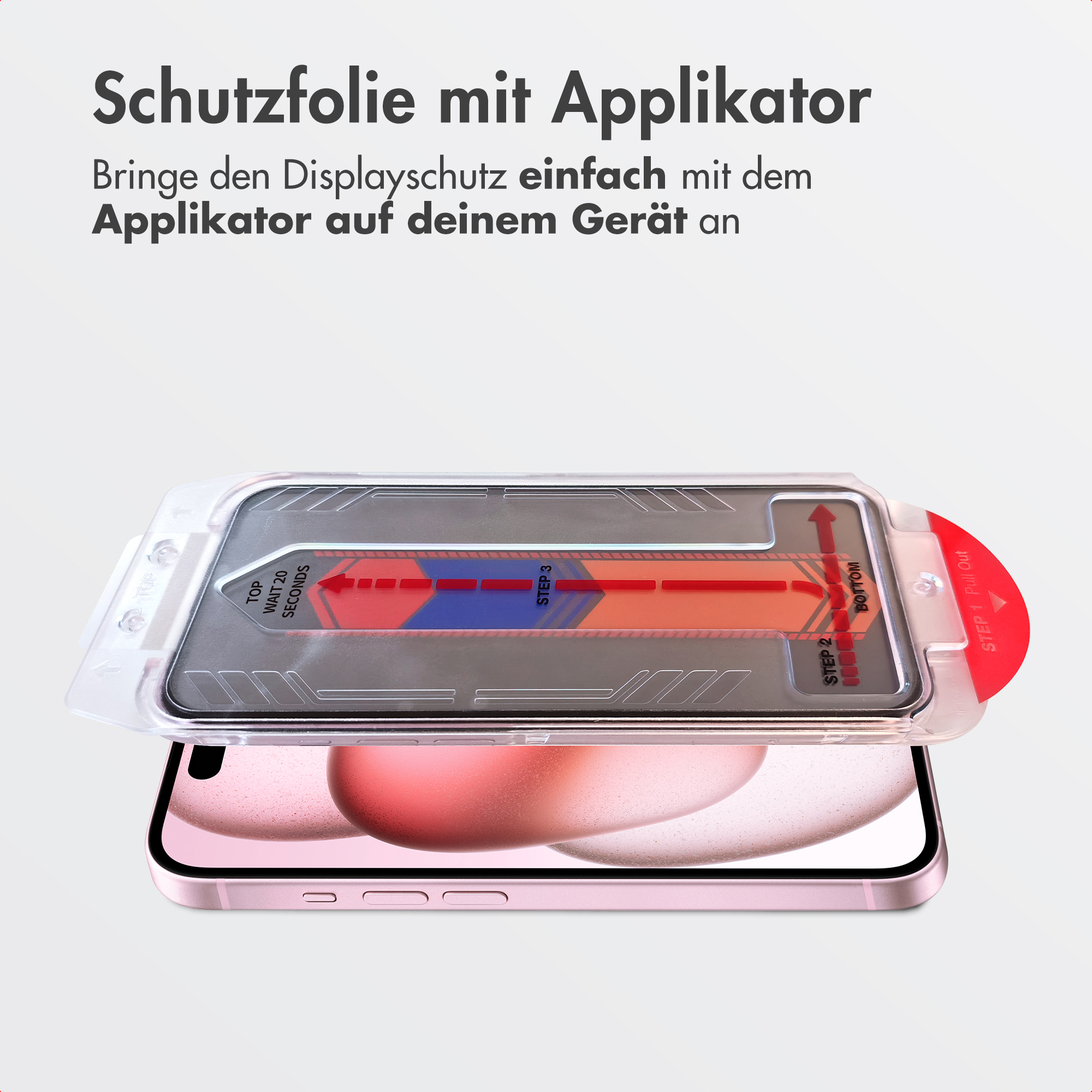 Accezz Gehard Glas Privacy Screenprotector + Applicator Apple iPhone 16 / 15 - Afbeelding 9