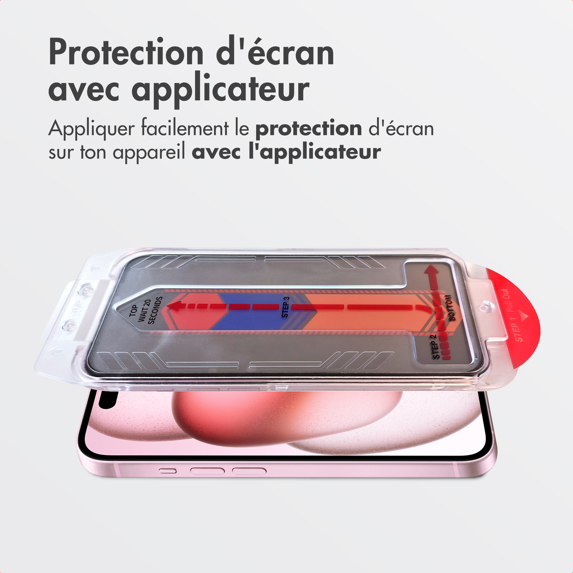 Accezz Gehard Glas Privacy Screenprotector + Applicator Apple iPhone 16 / 15 - Afbeelding 8