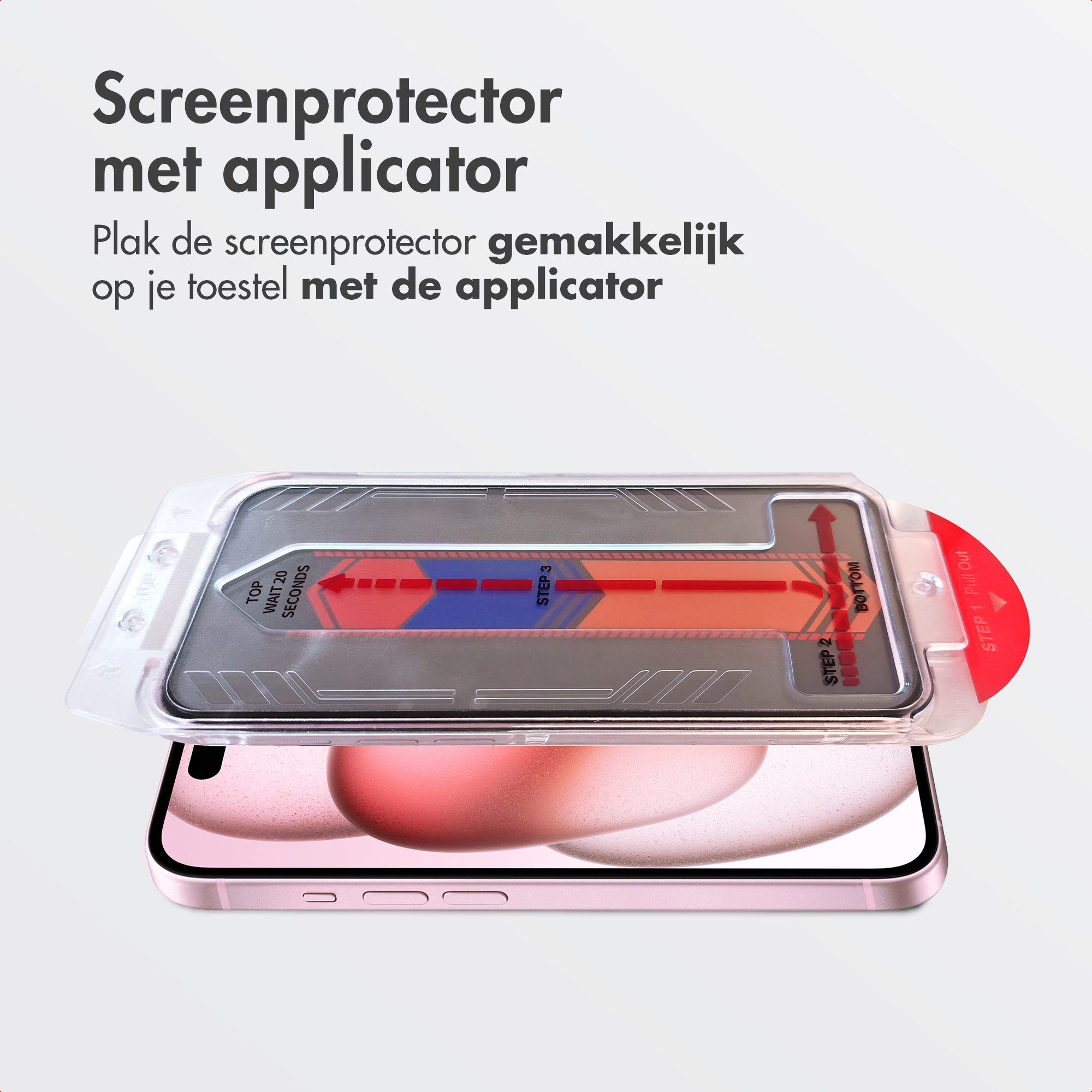 Accezz Gehard Glas Privacy Screenprotector + Applicator Apple iPhone 16 / 15 - Afbeelding 7