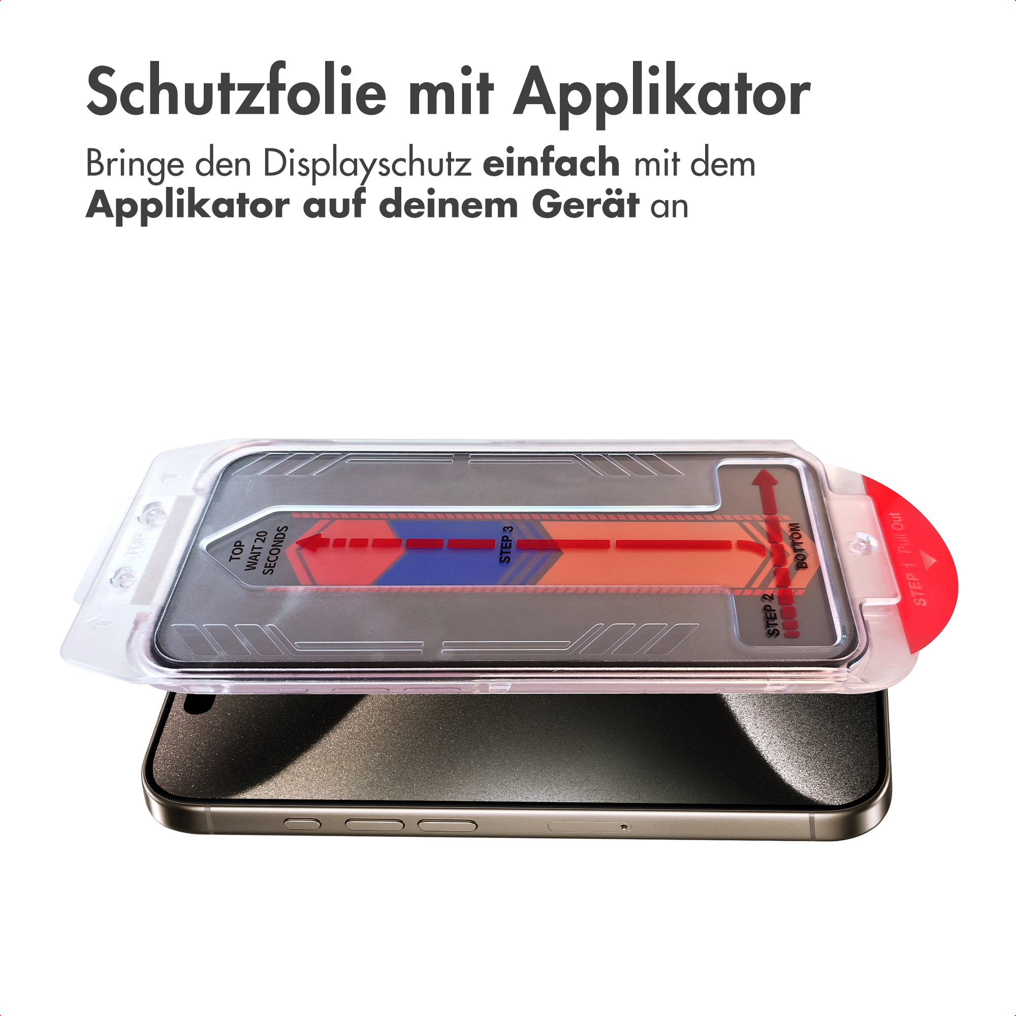 Accezz Gehard Glas Privacy Screenprotector + Applicator Apple iPhone 16 Plus / 15 Plus - Afbeelding 9