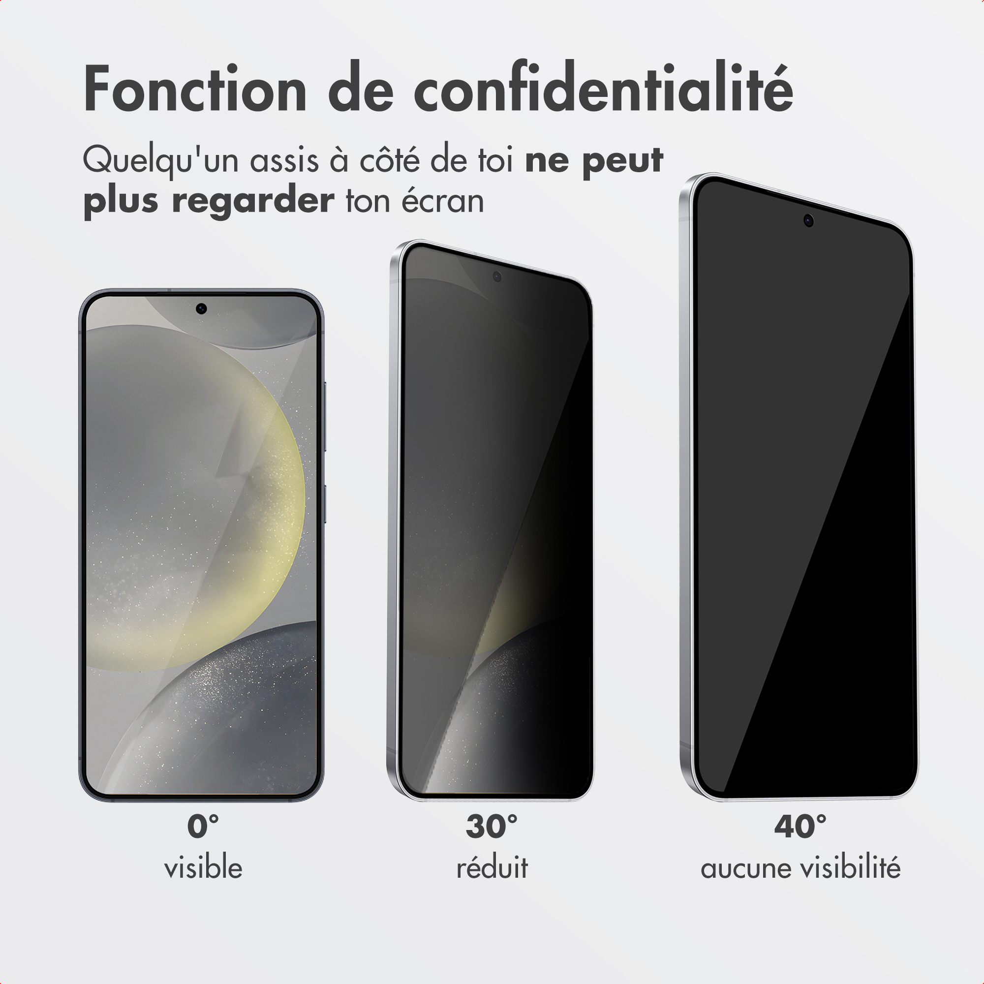 Accezz Gehard Glas Privacy Screenprotector + Applicator Samsung Galaxy S24 / S25 - Afbeelding 4