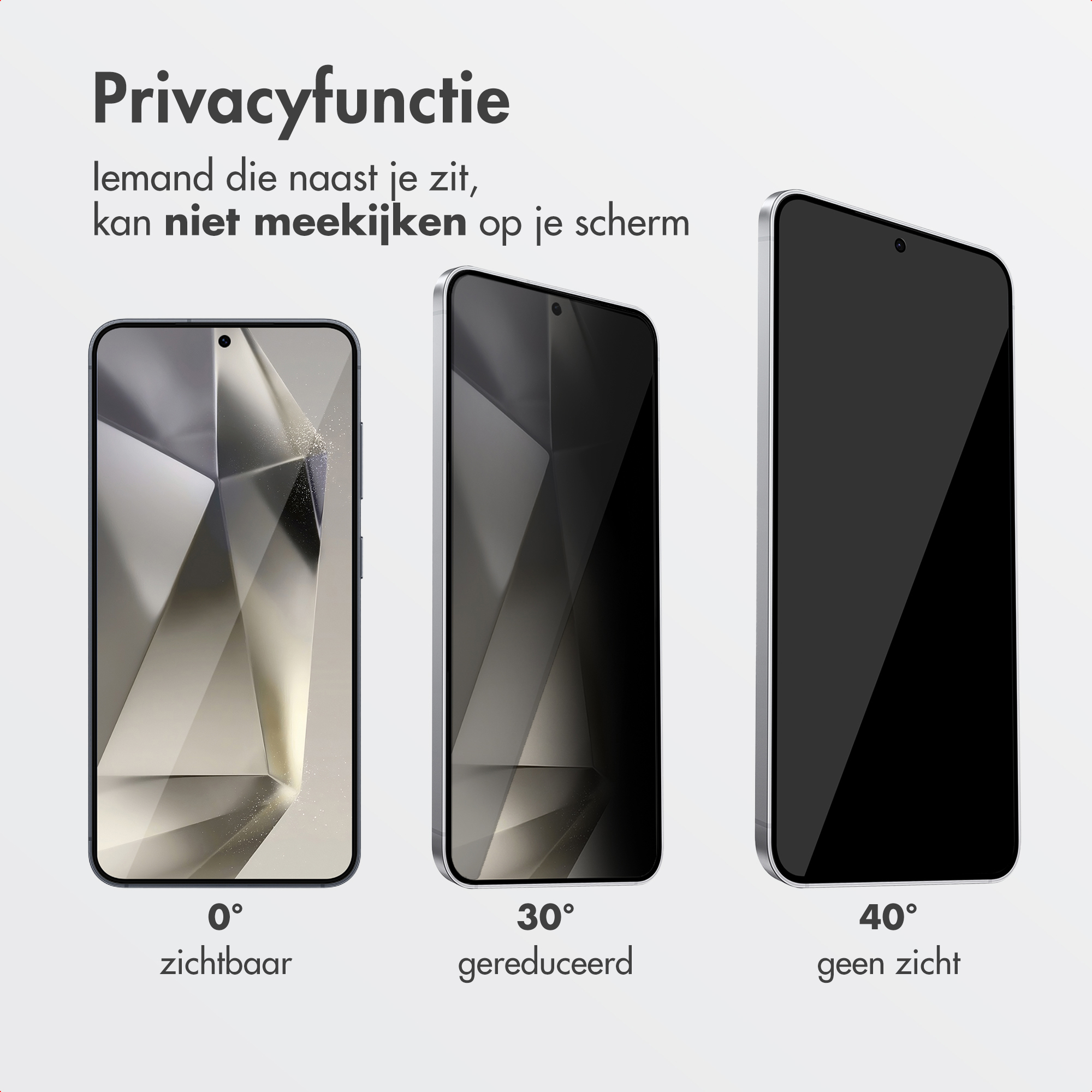 Accezz Gehard Glas Privacy Screenprotector + Applicator Samsung Galaxy S24 Ultra - Afbeelding 6