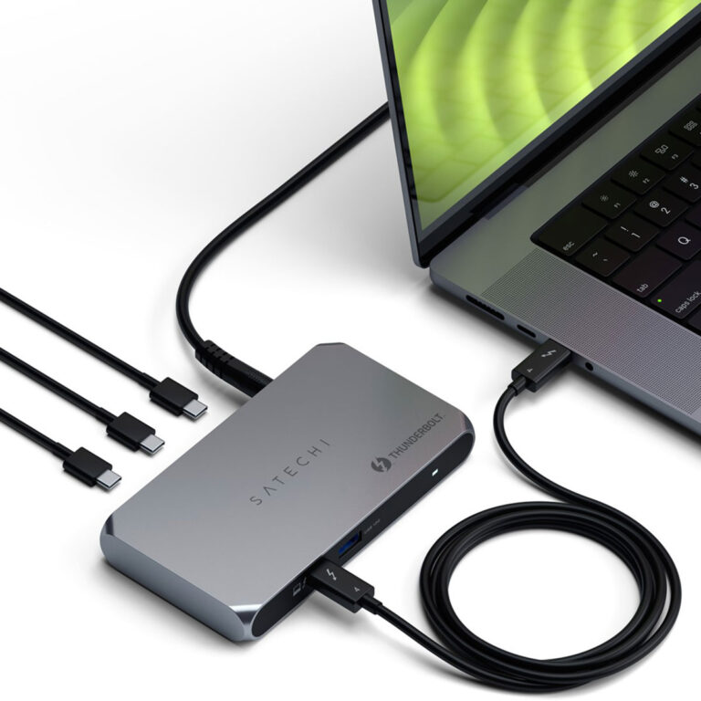 Satechi Thunderbolt 4 Slim Hub Pro - Desktop hub Mac, iPhone, iPad en Windows - Space Gray - Afbeelding 3