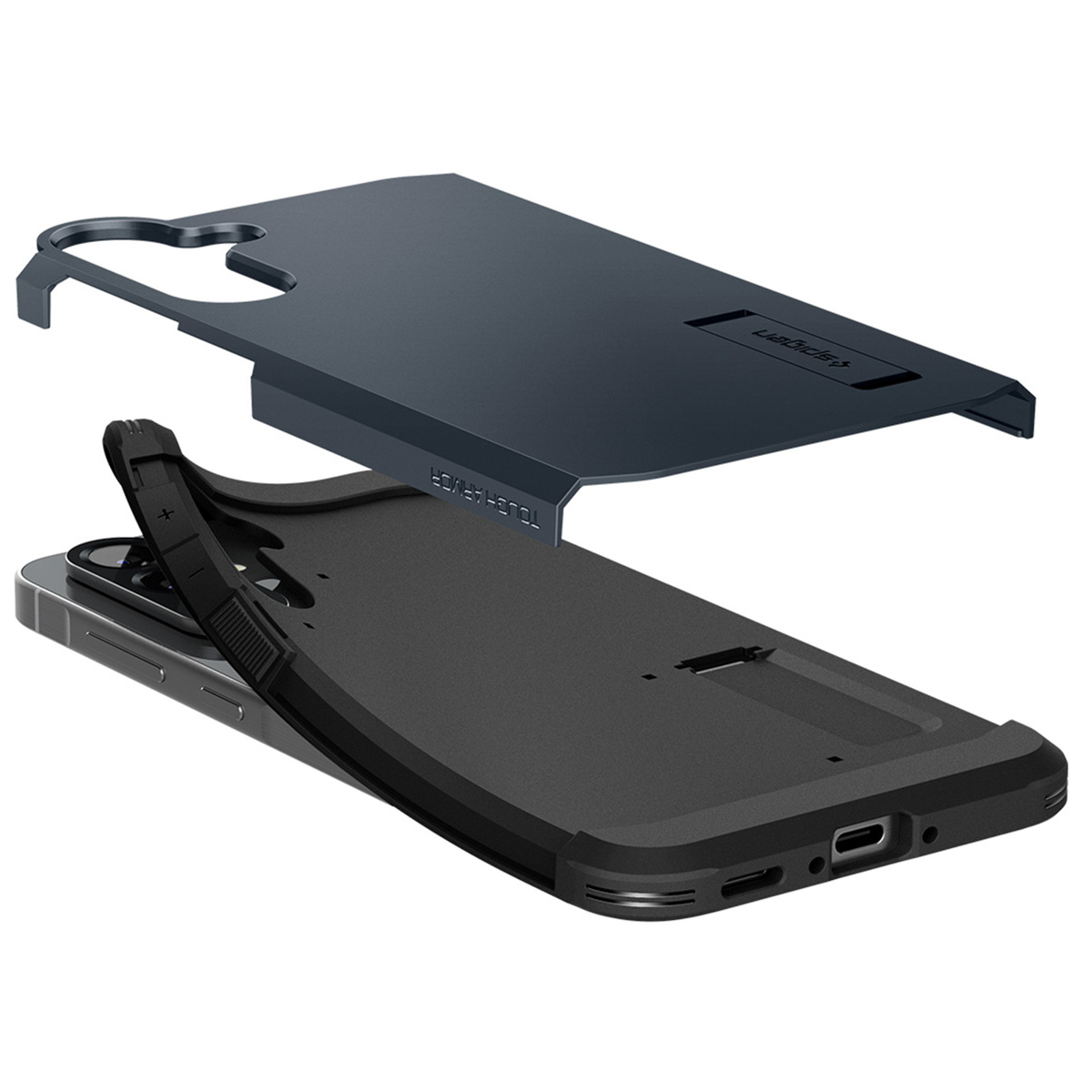 Spigen Tough Armor Backcover Samsung Galaxy A36 - Metal Slate - Afbeelding 6