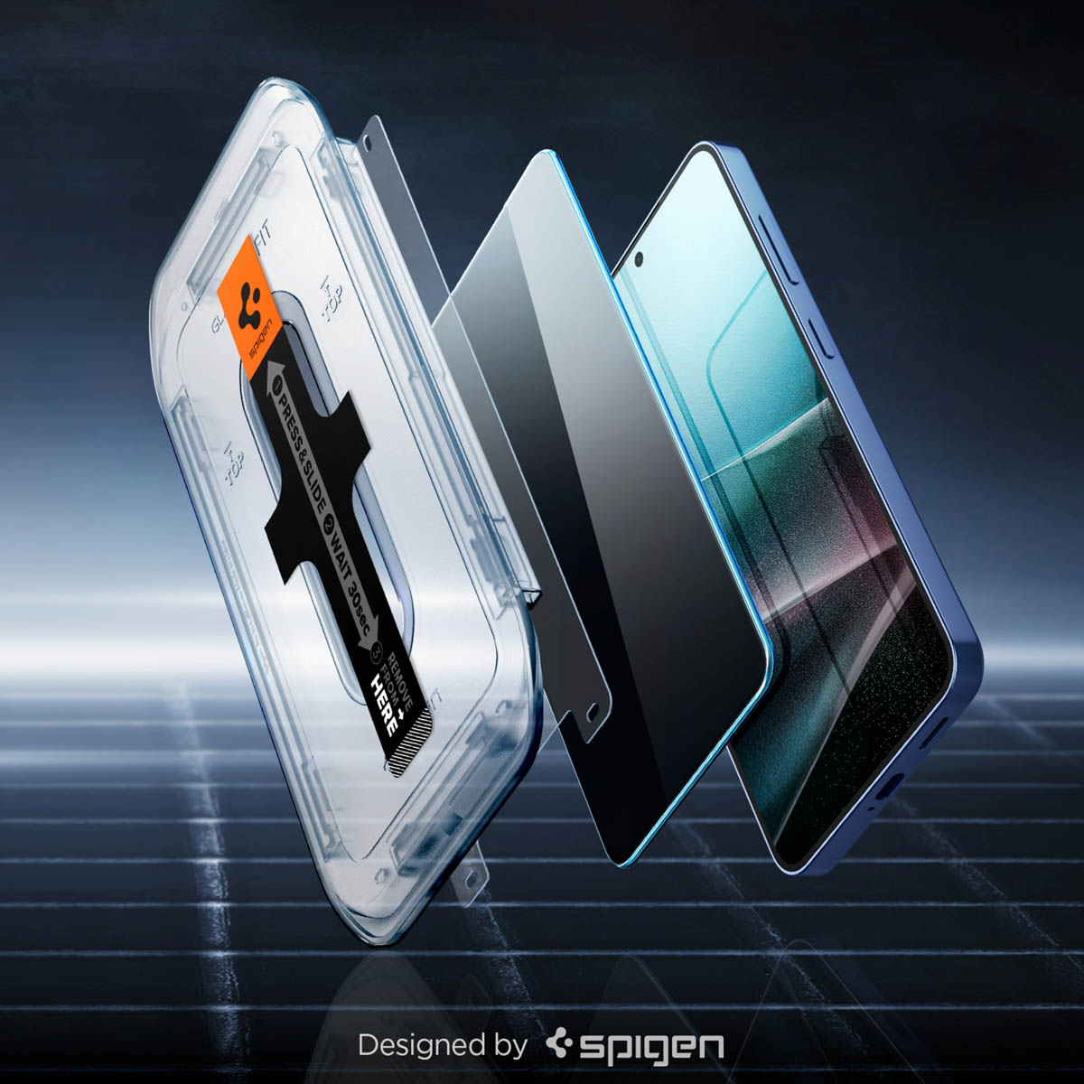 Spigen GLAStR Privacy EZ Fit Screenprotector + Applicator Samsung Galaxy S24 Plus / S25 Plus - Afbeelding 8