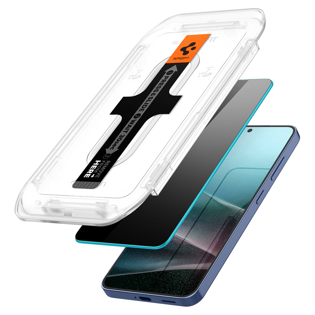 Spigen GLAStR Privacy EZ Fit Screenprotector + Applicator Samsung Galaxy S24 Plus / S25 Plus - Afbeelding 4