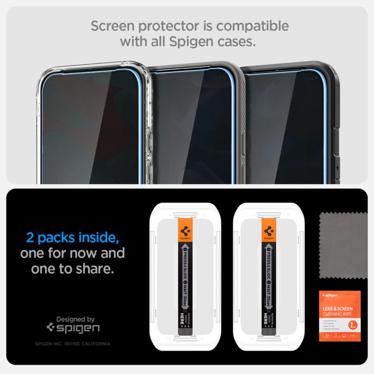 Spigen GLAStR Privacy EZ Fit Screenprotector + Applicator Google Pixel 9 / 9 Pro / 10 / 10 Pro - Afbeelding 5