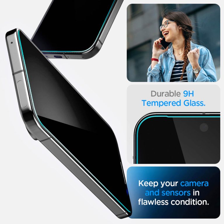 Spigen GLAStR Privacy EZ Fit Screenprotector + Applicator Google Pixel 9 / 9 Pro / 10 / 10 Pro - Afbeelding 6
