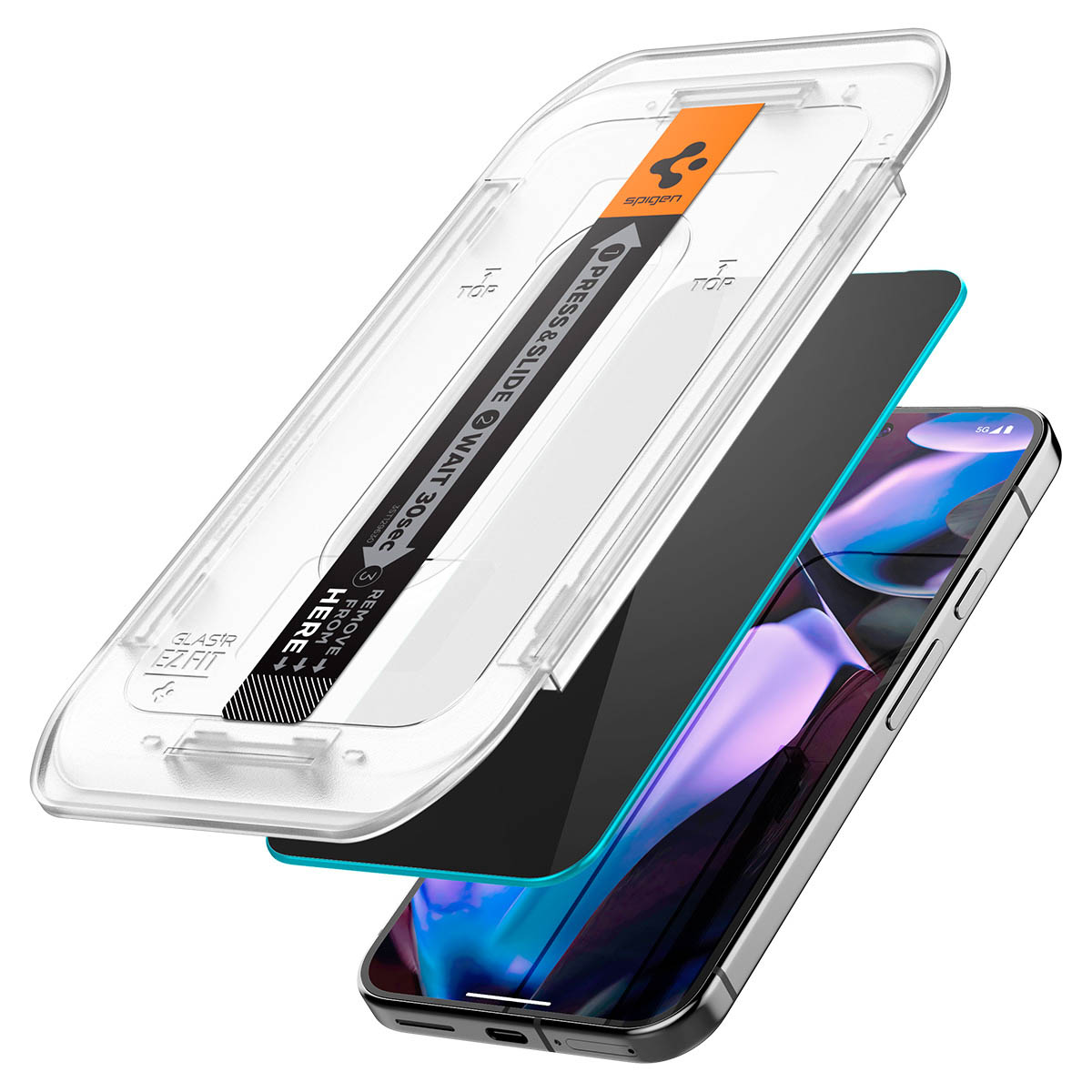 Spigen GLAStR Privacy EZ Fit Screenprotector + Applicator Google Pixel 9 / 9 Pro / 10 / 10 Pro - Afbeelding 4