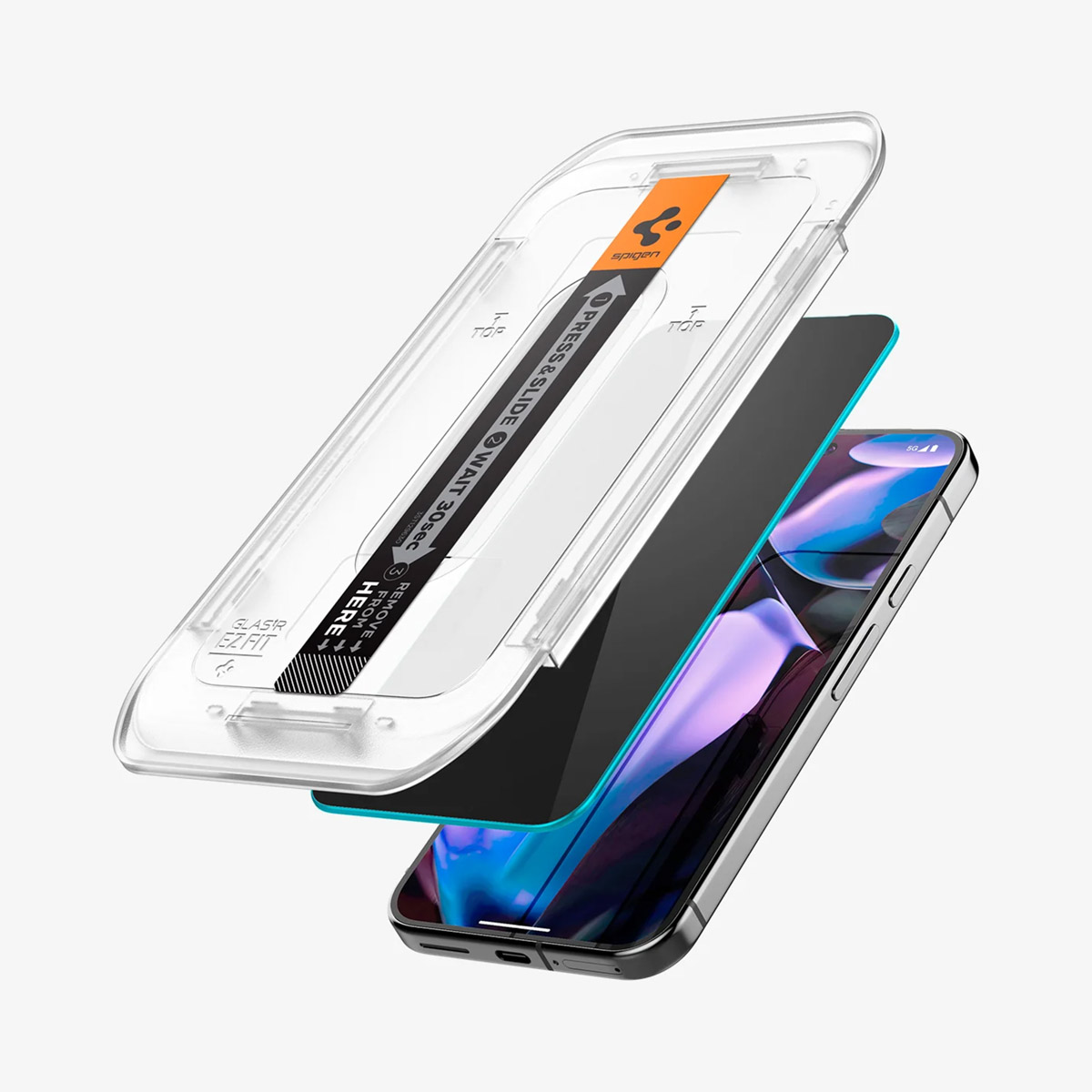 Spigen GLAStR Privacy EZ Fit Screenprotector + Applicator Google Pixel 9 Pro XL / 10 Pro XL - Afbeelding 6