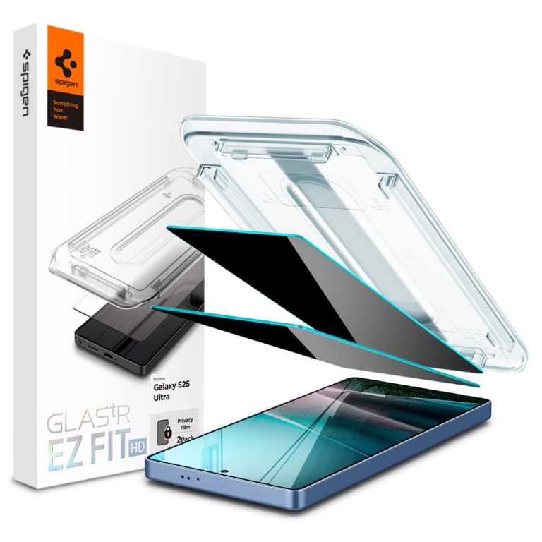 Spigen GLAStR Privacy EZ Fit Screenprotector + Applicator Samsung Galaxy S25 Ultra