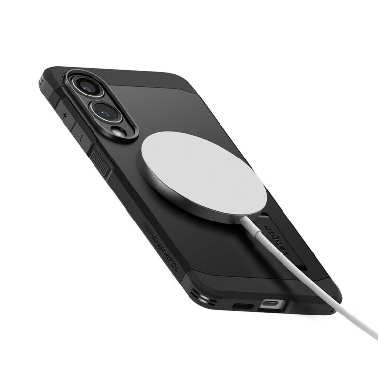 Spigen Tough Armor Backcover MagSafe Samsung Galaxy S25 Edge - Zwart