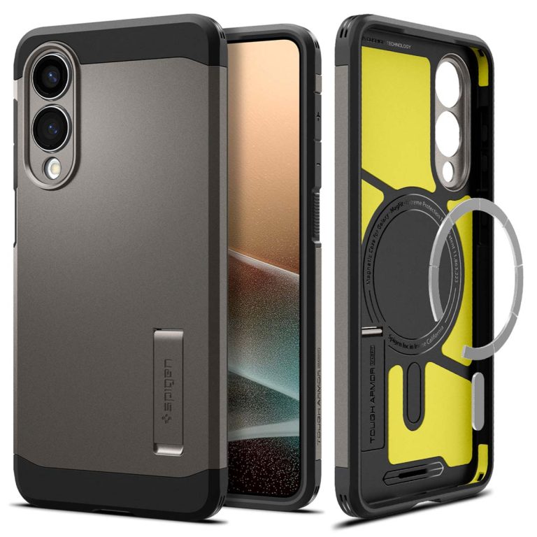 Spigen Tough Armor Backcover MagSafe Samsung Galaxy S25 Edge - Gunmetal - Afbeelding 10
