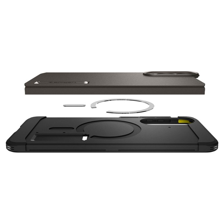 Spigen Tough Armor Backcover MagSafe Samsung Galaxy S25 Edge - Gunmetal - Afbeelding 7