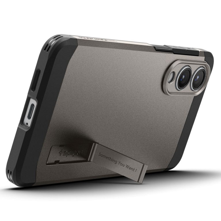 Spigen Tough Armor Backcover MagSafe Samsung Galaxy S25 Edge - Gunmetal - Afbeelding 3