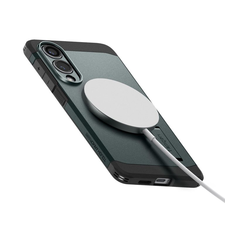 Spigen Tough Armor Backcover MagSafe Samsung Galaxy S25 Edge - Abyss Green - Afbeelding 2