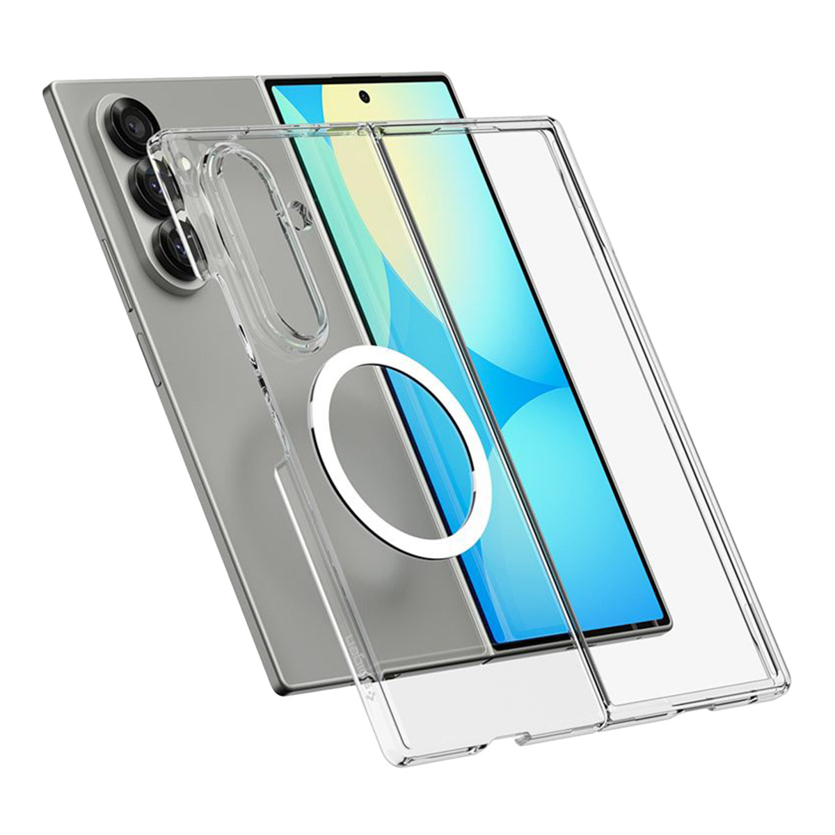 Spigen AirSkin Backcover MagSafe Samsung Galaxy Z Fold 7 - Clear / White - Afbeelding 4