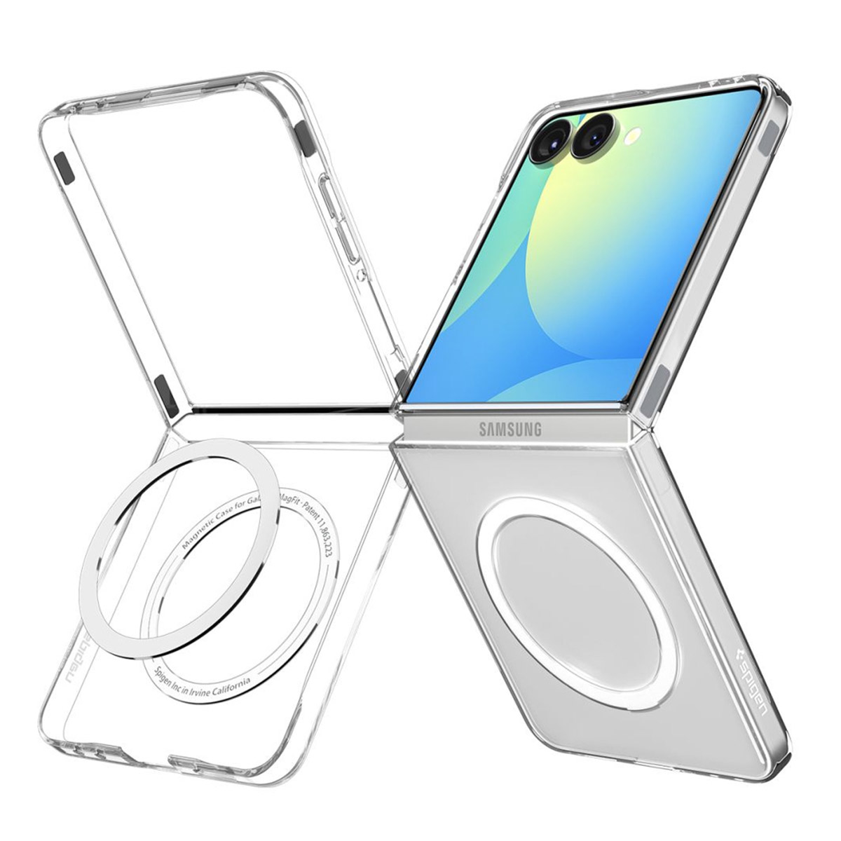 Spigen AirSkin Backcover MagSafe Samsung Galaxy Z Fold 7 - Clear / White - Afbeelding 8