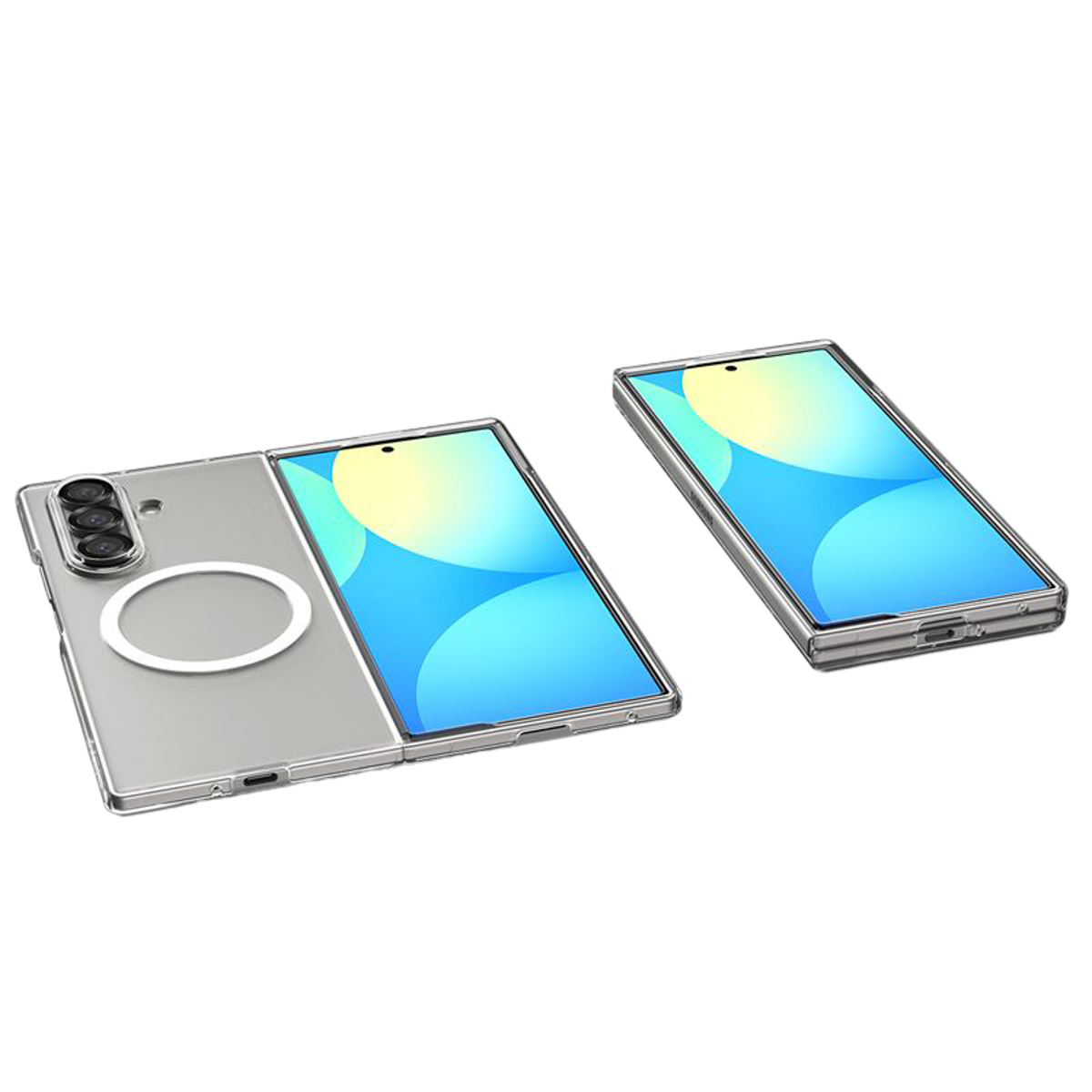 Spigen AirSkin Backcover MagSafe Samsung Galaxy Z Fold 7 - Clear / White - Afbeelding 5