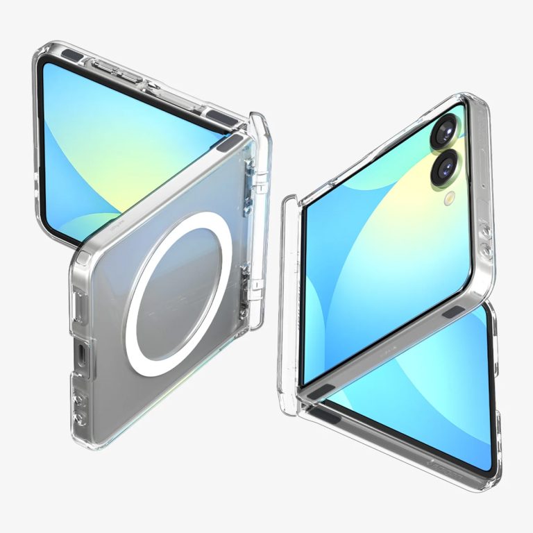 Spigen Ultra Hybrid Pro MagFit Backcover Samsung Galaxy Z Flip 7 - Clear / White - Afbeelding 9