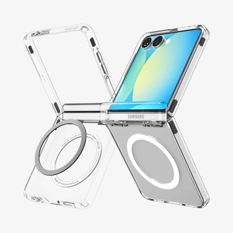 Spigen Ultra Hybrid Pro MagFit Backcover Samsung Galaxy Z Flip 7 - Clear / White - Afbeelding 3